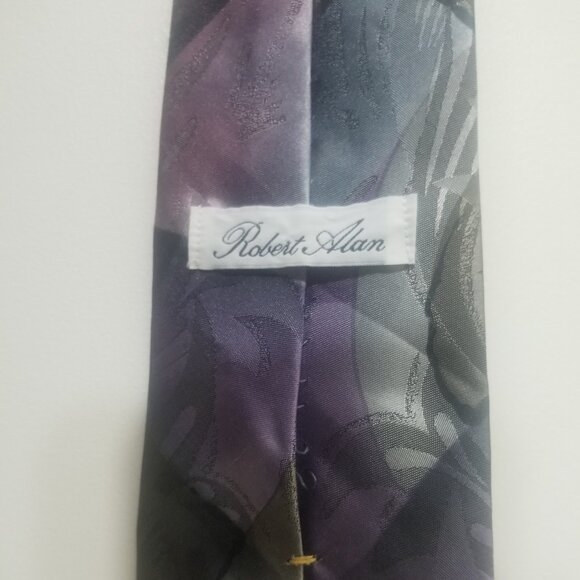 gray, pink, and purple Robert Alan polyester tie - Picture 9 of 10